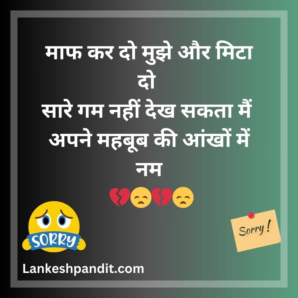 Sorry Naraz Shayari in Hindi